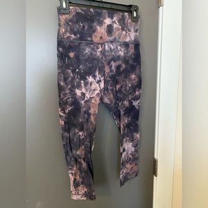 Lululemon Align High Rise Leggings Crop 21” Diamond Dye Graphic Grey Pink Pastel